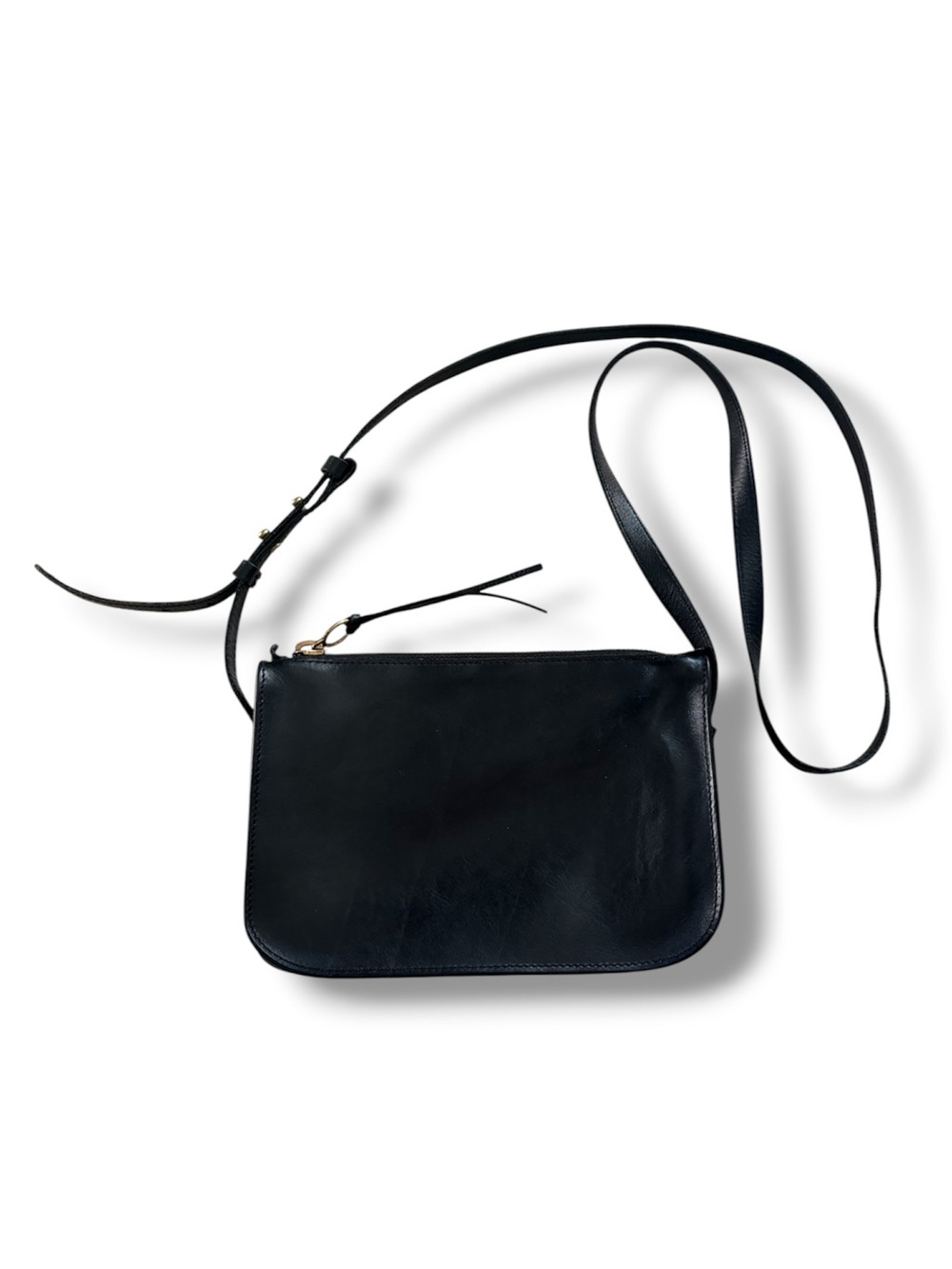 Madewell Simple Crossbody Bag – Black Leather